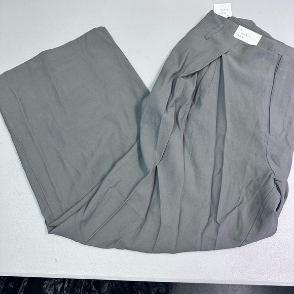 a new day Pants - a new day Gray Trousers Relaxed Fit